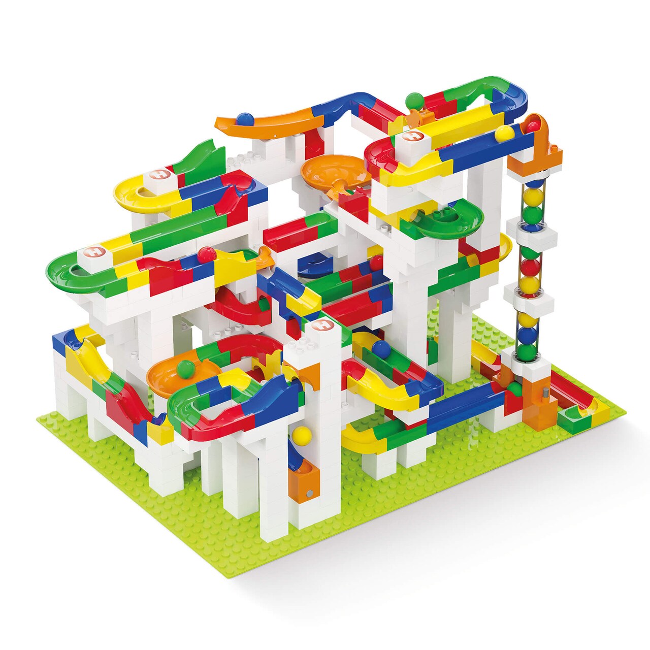 ubelino Mega Marble Run 585-Piece Building Set, STEM Toys for 4-8 Year Olds, Compatible Marble Maze and Ball Run, Made in Germany